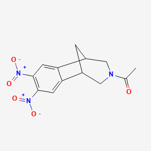 1-(7,8-Dinitro-1,2,4,5-tetrahydro-3H-1,5-methanobenzo[d]azepin-3-yl)ethan-1-one