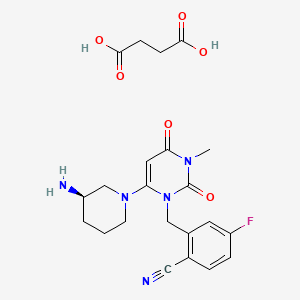 2-({6-[(3R)-3-Aminopiperidin-1-Yl]-3-Methyl-2,4-Dioxopyrimidin-1-Yl}Methyl)-4-Fluorobenzonitrile; Succinic Acid
