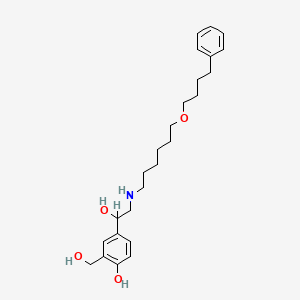 1,3-Benzenedimethanol, 4-hydroxy-alpha1-(((6-(4-phenylbutoxy)hexyl)amino)methyl)-, (+-)-