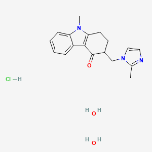 4H-Carbazol-4-one,1,2,3,9-tetrahydro-9-methyl-3-[(2-methyl-1H-imidazol-1-yl)methyl]-,monohydrochloride, dihydrate