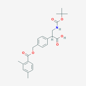 2-[4-[(2,4-Dimethylbenzoyl)oxymethyl]phenyl]-3-[(2-methylpropan-2-yl)oxycarbonylamino]propanoic acid