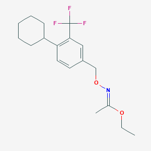 Ethyl (1E)-N-[[4-cyclohexyl-3-(trifluoromethyl)phenyl]methoxy]ethanimidate