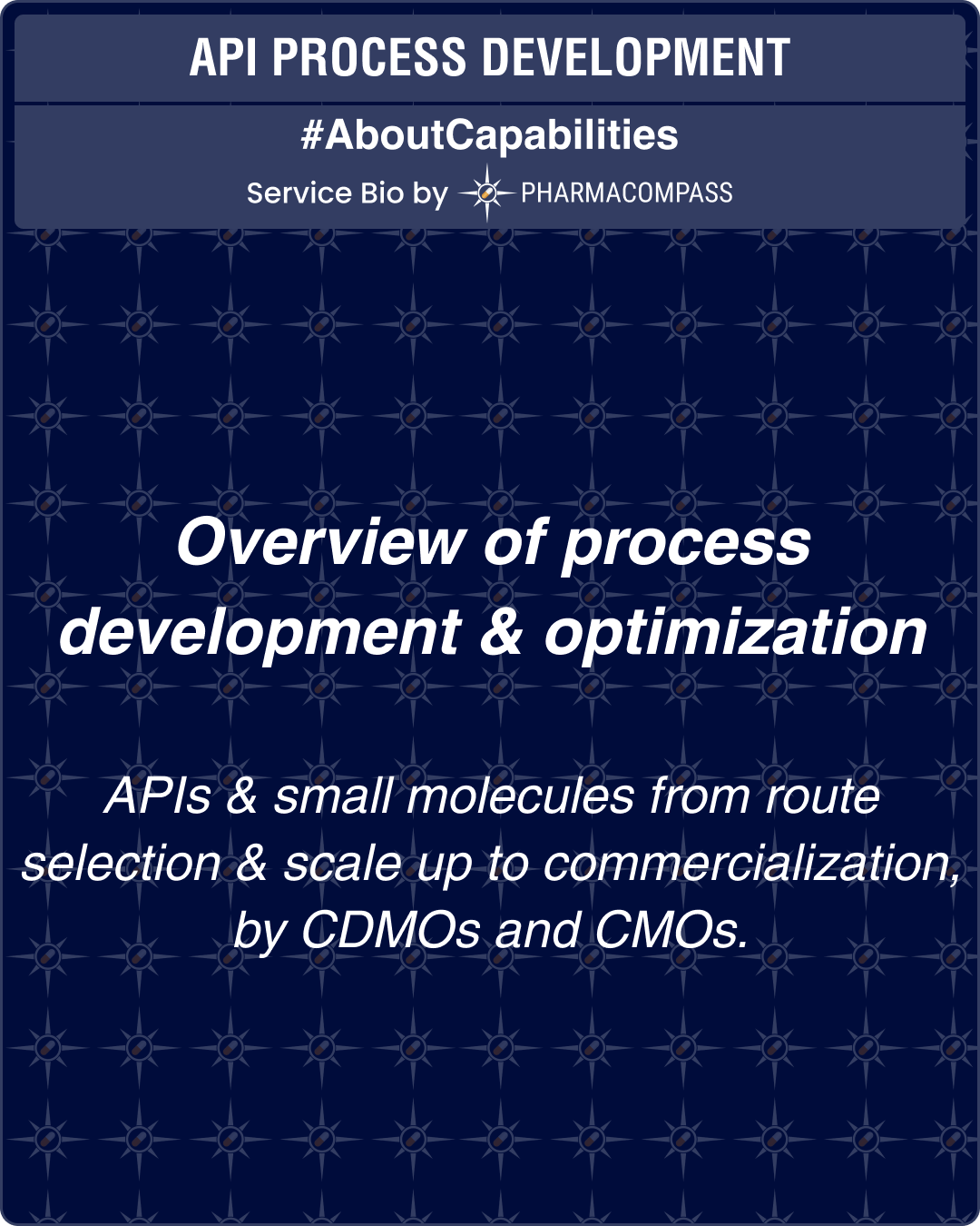 CDMO for advanced process development & optimization of APIs