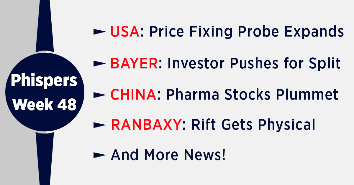 America’s generic price fixing probe widens to 300 drugs; Rift between Ranbaxy’s Singh brothers gets physical