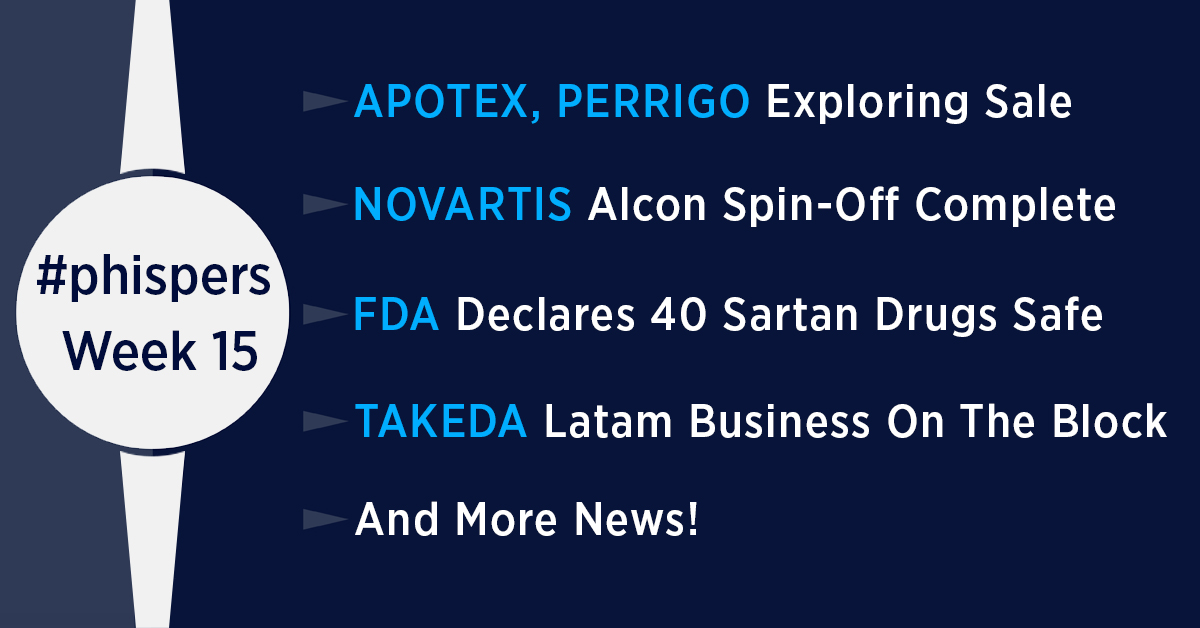 Apotex explores sale; Perrigo looks at selling prescription business; Takeda puts Latam biz on the block
