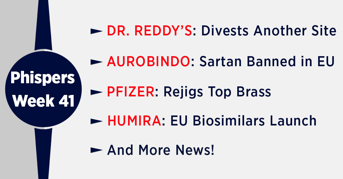 Aurobindo’s sartan banned in Europe; Dr. Reddy’s cost optimization drive continues, sells off another site