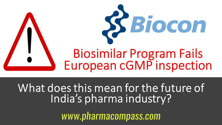Biocon`s biosimilars program fails European cGMP inspection