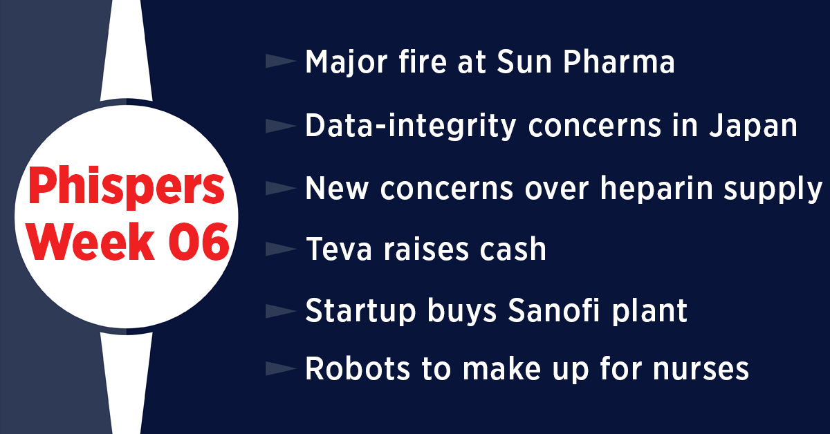 Data integrity concerns in Japan; Fire at Sun Pharma’s API facility; Teva raises cash