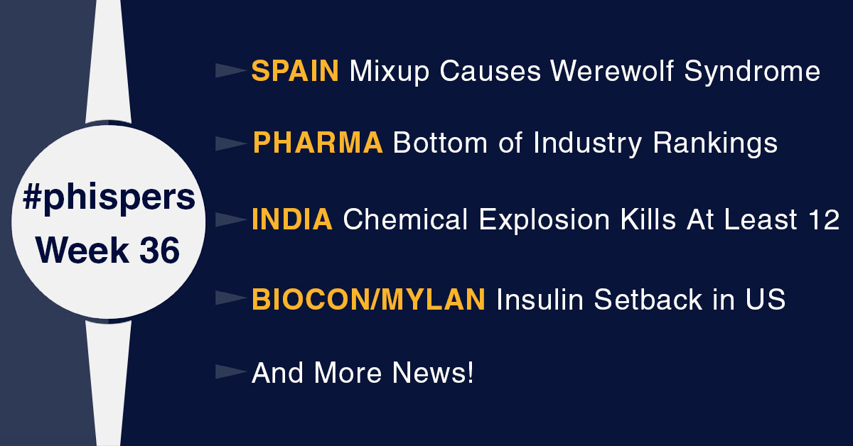 Drug mixup in Spain causes werewolf syndrome in children; explosion at plant in India kills 12