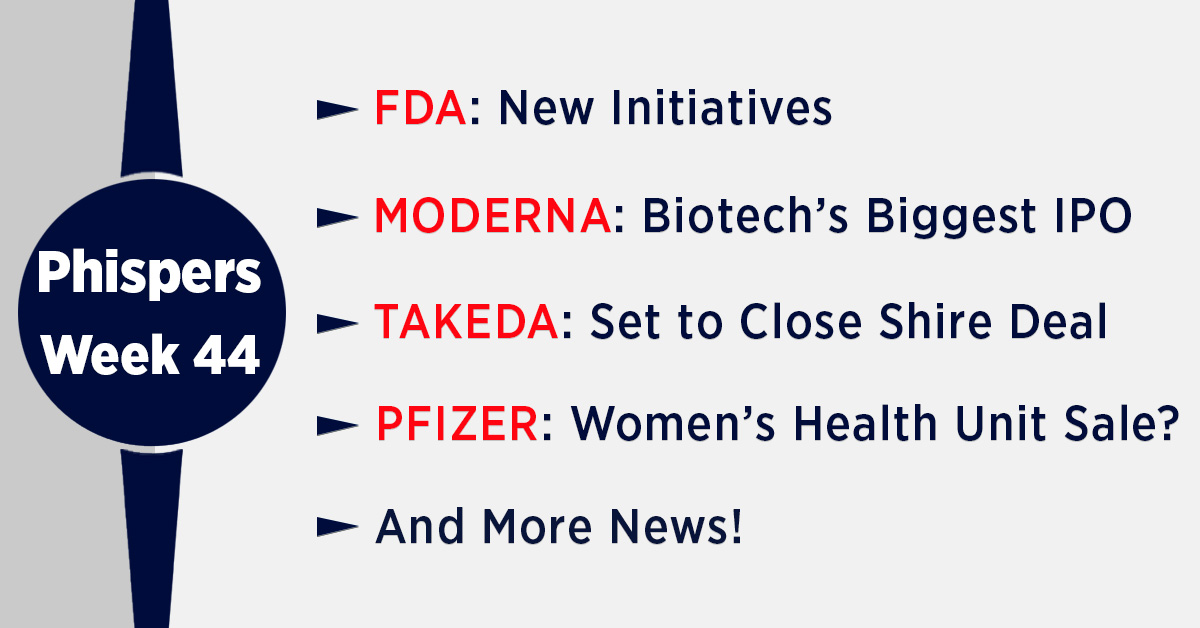 FDA announces new initiatives for inspections and clinical trials; Moderna files for biotech’s biggest IPO