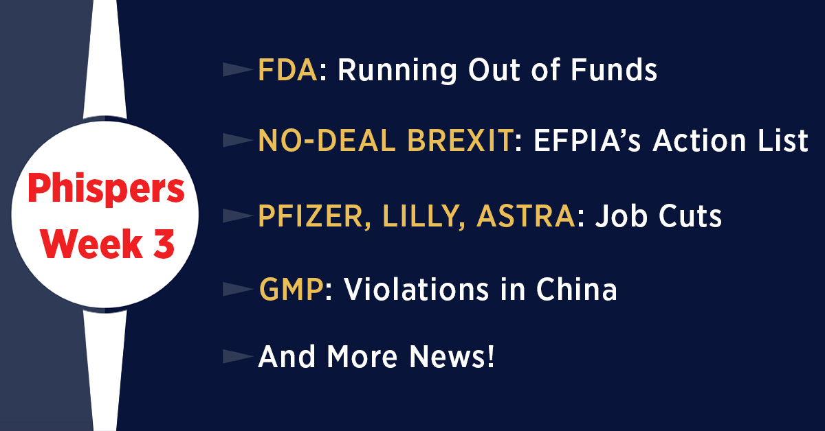 FDA running out of funds amid shutdown; Pfizer, Lilly, AstraZeneca cut jobs