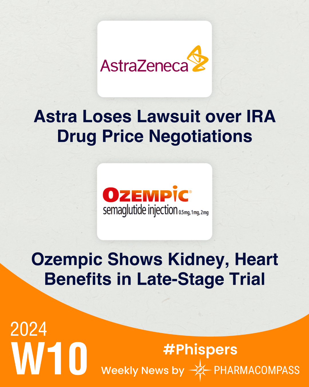 Court dismisses Astra’s lawsuit over IRA price talks; Ozempic shows benefits to kidney, heart in diabetics with CKD
