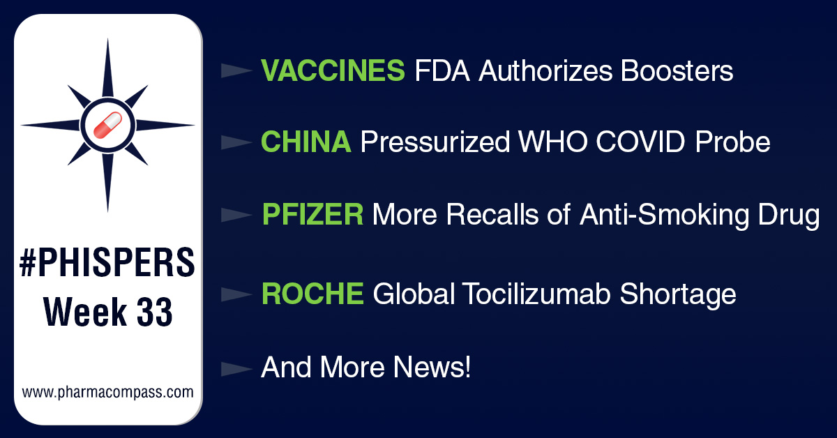 FDA authorizes third dose of mRNA vaccine; WHO mission on origins of Covid-19 had faced pressure from China