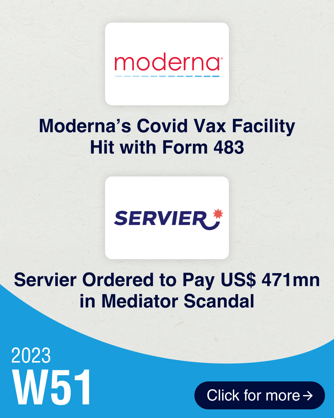 FDA finds major lapses at Moderna’s Covid vax facility, Servier ordered to pay millions in deadly Mediator scandal