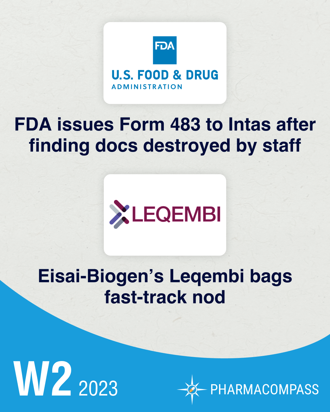 FDA issues Form 483 to Intas after finding docs destroyed by staff; Eisai-Biogen’s Leqembi bags fast-track nod