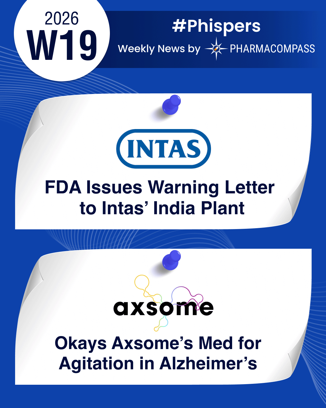 FDA issues warning letter to Intas&rsquo; plant in north India; okays Axsome&rsquo;s drug for Alzheimer&rsquo;s-related agitation