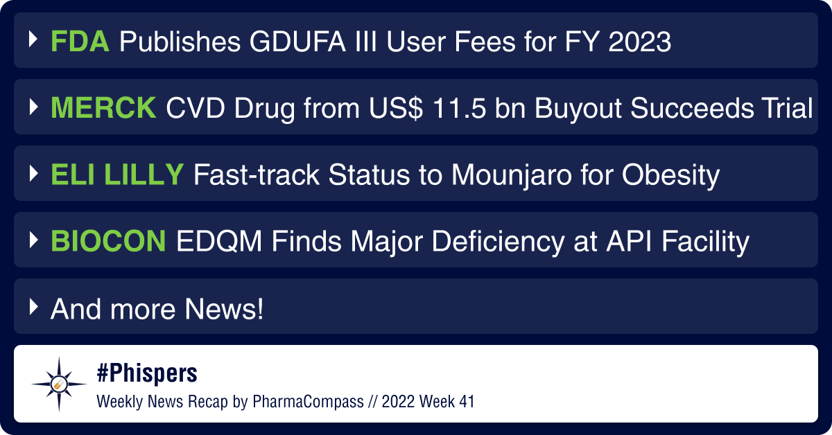 FDA steps up user fee under GDUFA III; Merck’s heart drug succeeds in late-stage study