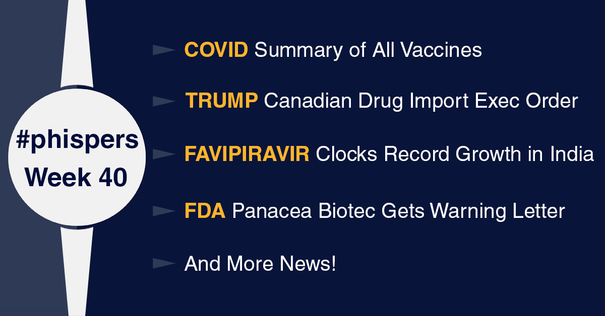 Nature releases summary of all vaccines under development; Panacea Biotec gets FDA warning letter