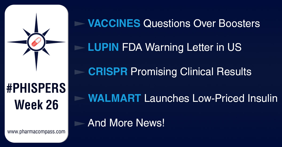Pfizer, CDC differ on need for vaccine booster shots; FDA warning letter to Lupin reveals repeat violations
