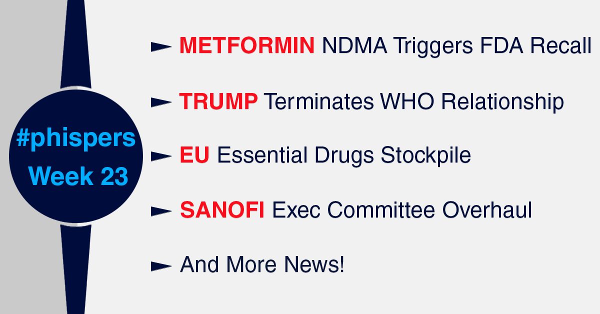 Sanofi overhauls executive committee; FDA recalls metformin due to unacceptable levels of NDMA impurity