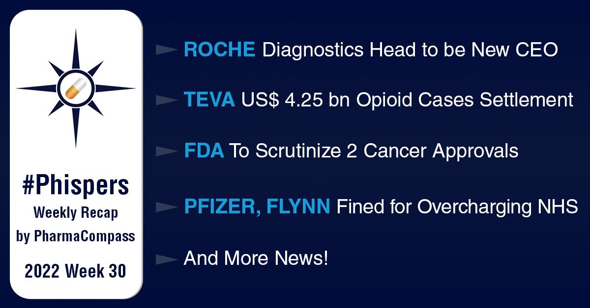 Teva, AbbVie announce payouts to settle opioid lawsuits; Roche’s diagnostics head to take over as CEO next year