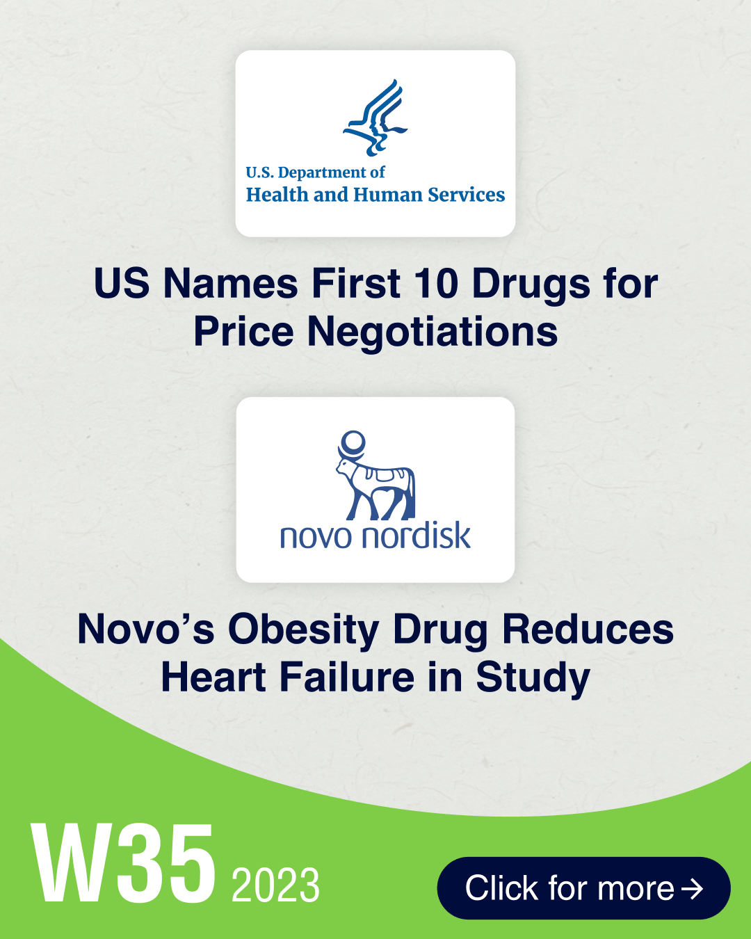 US names first 10 drugs to face price negotiations; Novo’s Wegovy reduces heart failure in obese
