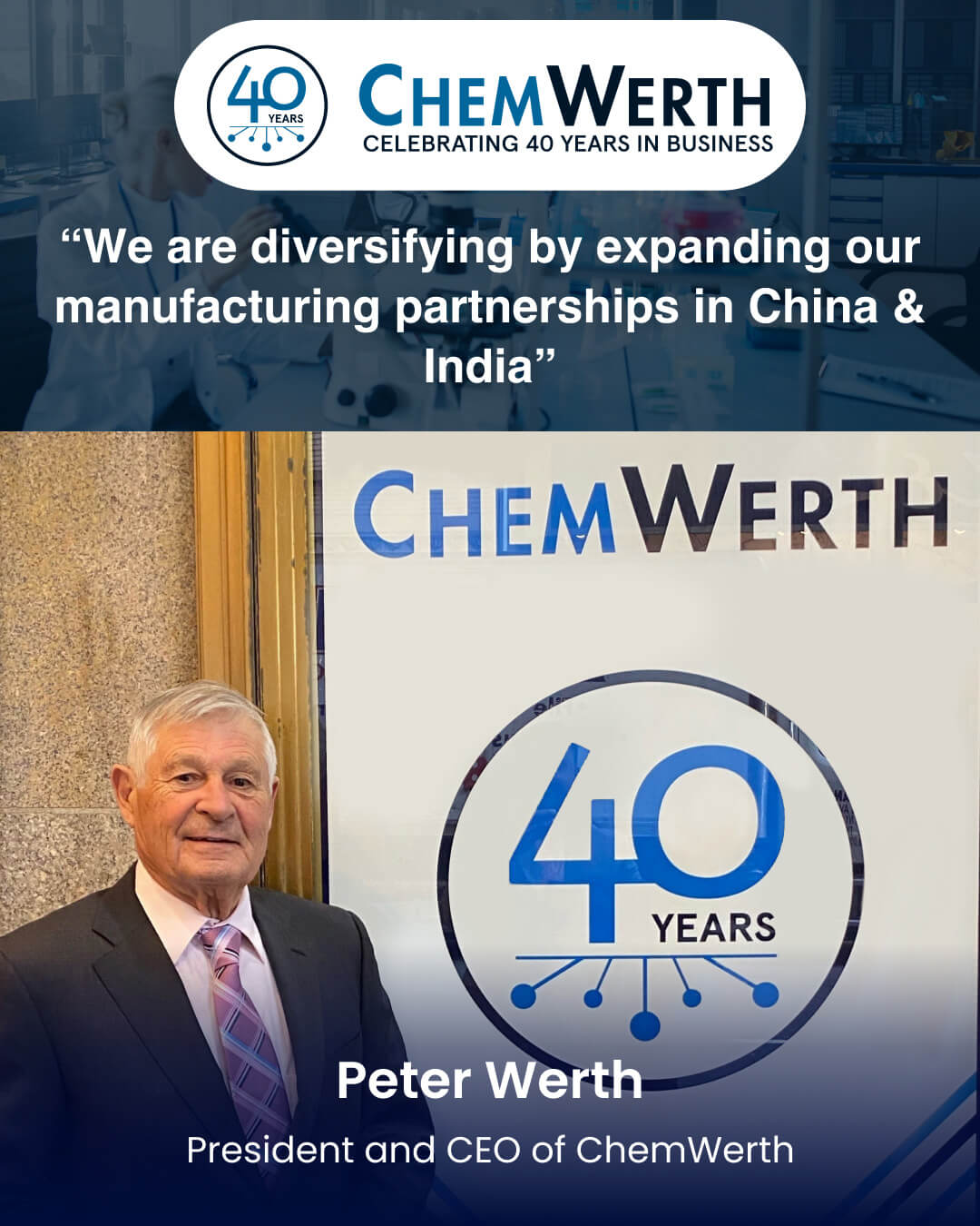 “We are diversifying by expanding our manufacturing partnerships in China & India”