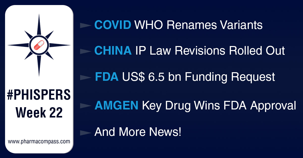 WHO announces new naming system for COVID variants; FDA seeks US$ 6.5 billion from Biden’s first budget