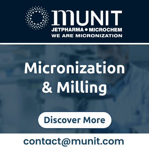 Munit offers scalable GMP micronization and particle size engineering to enhance drug solubility, bioavailability, and performance.