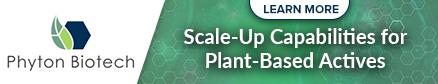 Phyton Biotech Scale-Up Capabilities for Plant-Based Actives
