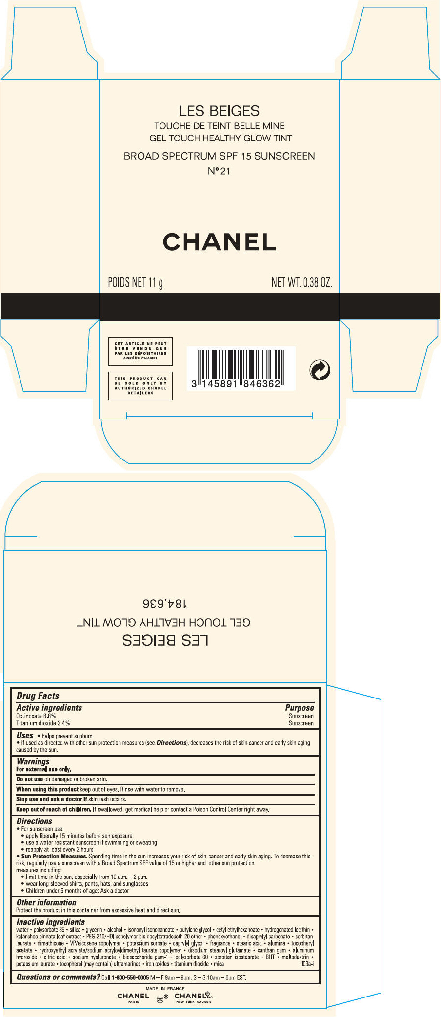 PRINCIPAL DISPLAY PANEL - 11 g Case Carton - N° 21