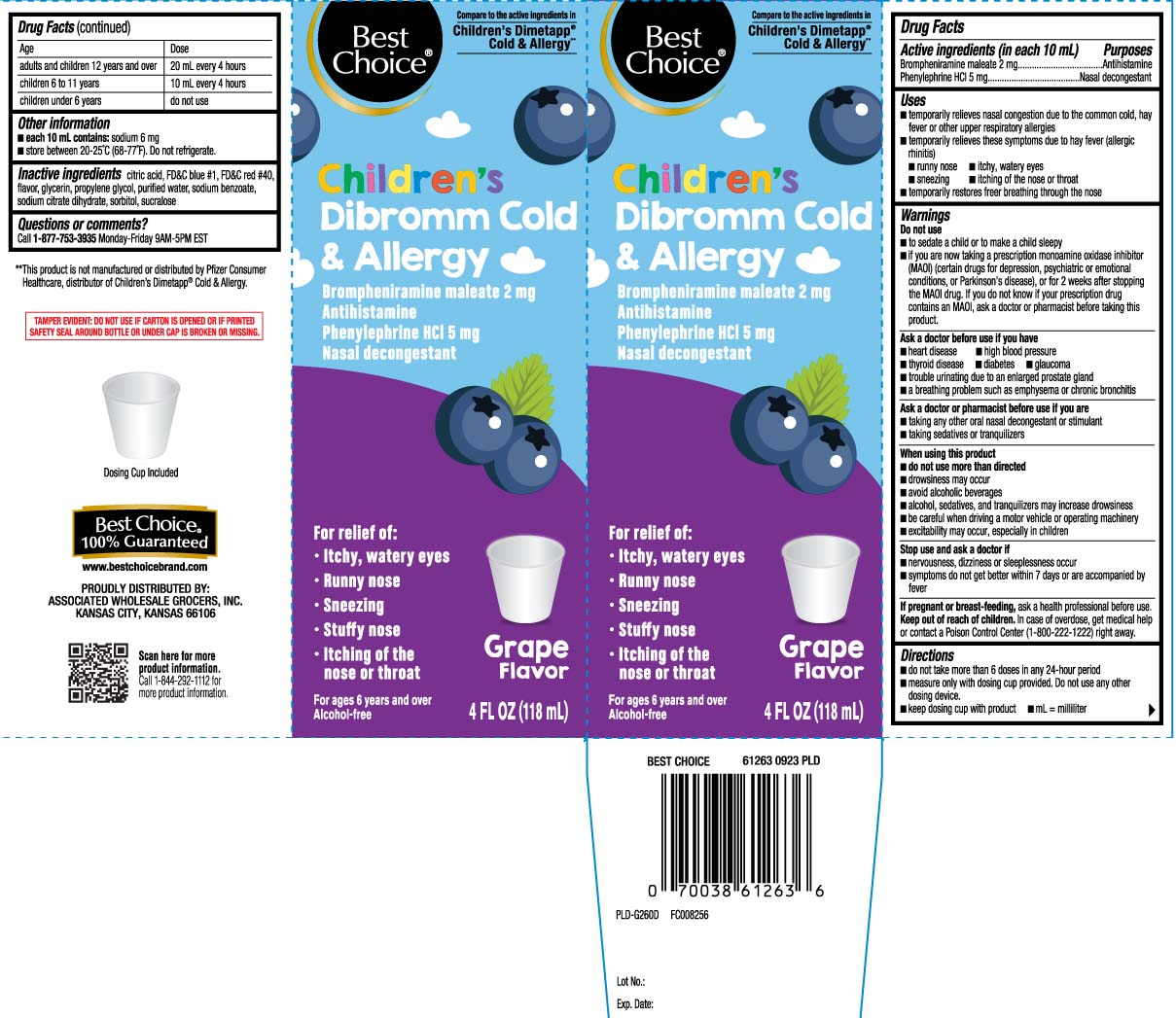 Brompheniramine maleate 2 mg, Phenylephrine HCl 5 mg