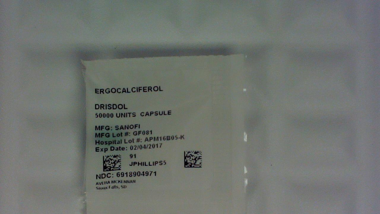 Ergocalciferol 50,000 IU capsule
