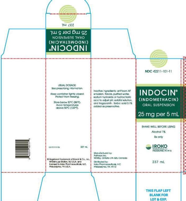 PRINCIPAL DISPLAY PANEL INDOCIN (INDOMETHACIN) ORAL SUSPENSION 25 mg per 5 mL 237 mL