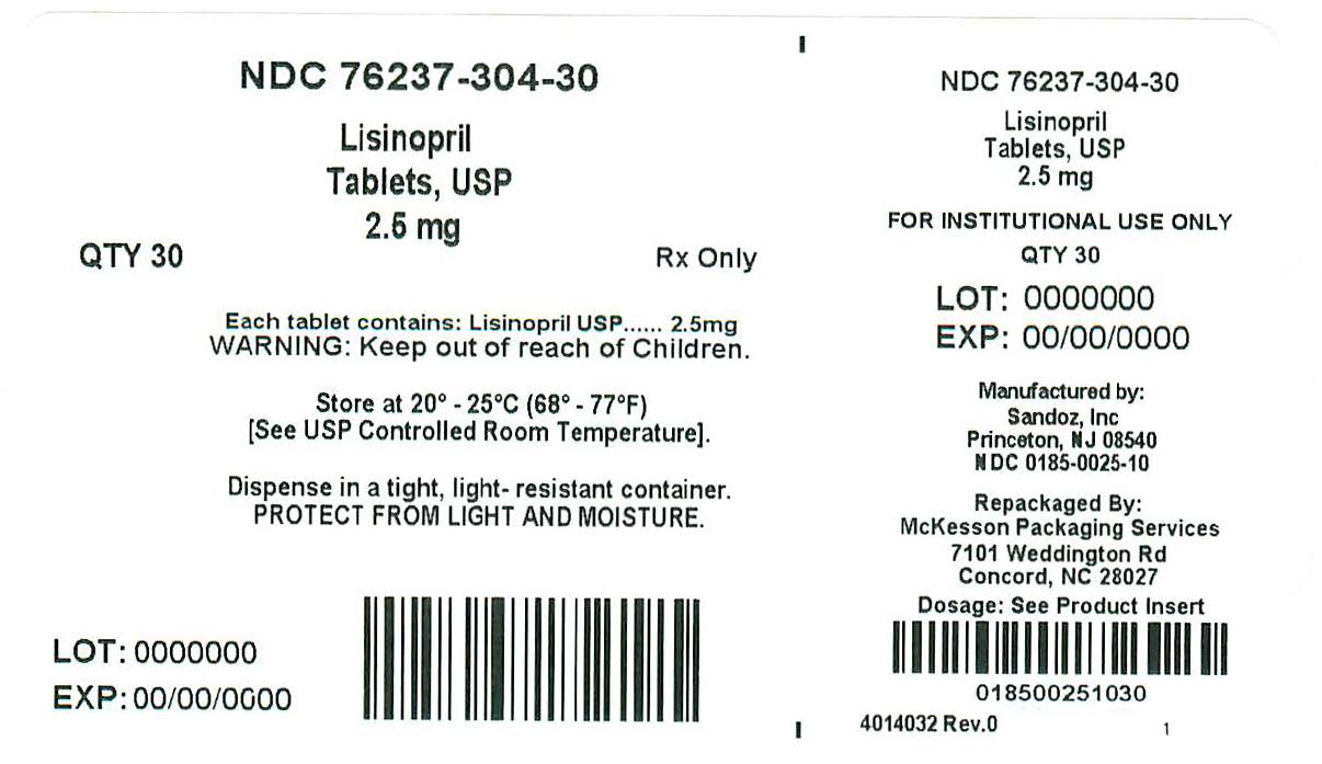 Lisinopril Tablets 2.5mg