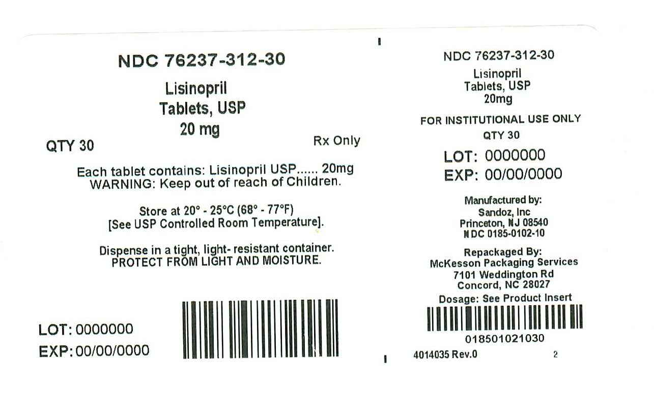 Lisinopril Tablets 20mg