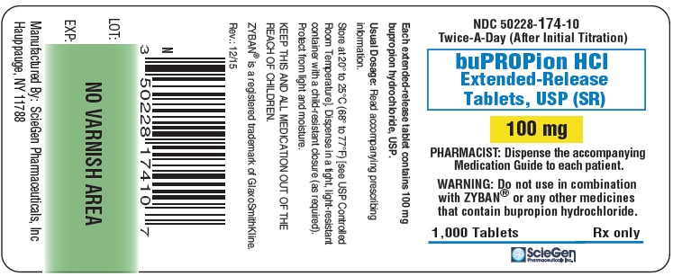 bupropion HCL 100 mg 30 Extended-Release Tablet, USP Label