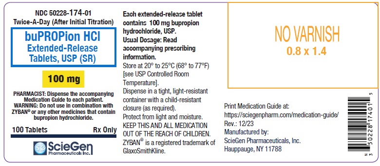 bupropion HCL 100 mg 30 Extended-Release Tablet, USP Label