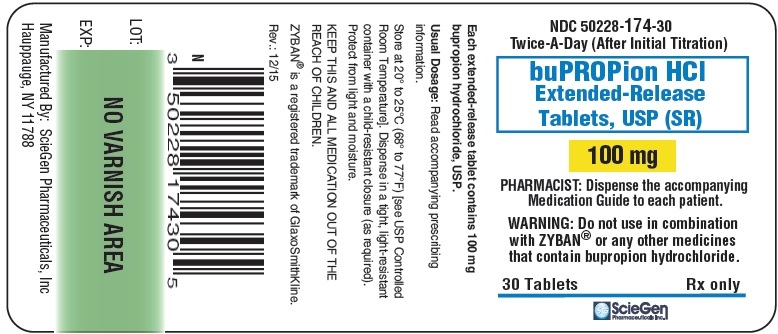 bupropion HCL 100 mg 30 Extended-Release Tablet, USP Label