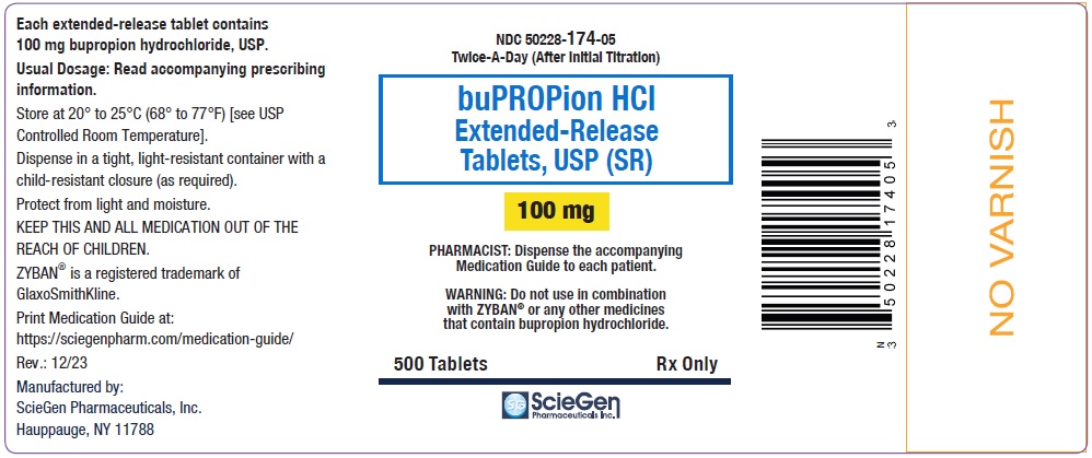bupropion HCL 100 mg 30 Extended-Release Tablet, USP Label