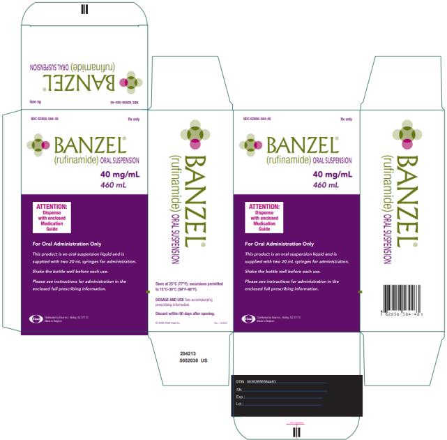 PRINCIPAL DISPLAY PANEL NDC 62856-584-46 BANZEL® (rufinamide) ORAL SUSPENSION 40 mg/mL 460 mL