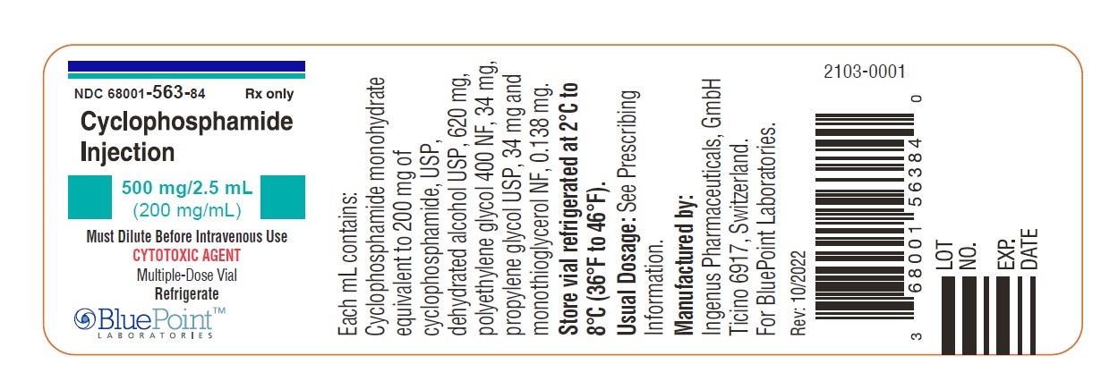 Cyclophosphamide Injection, 500mg/2.5ml vial label