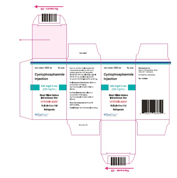 Cyclophosphamide Injection, 500mg/2.5ml vial label