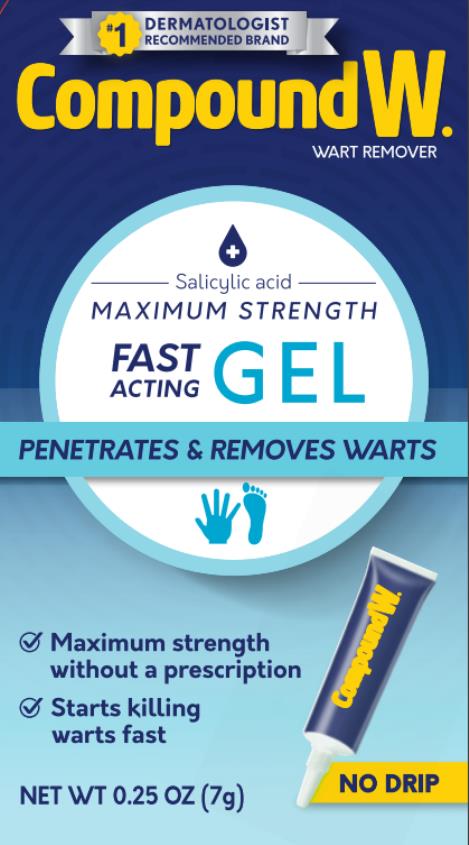Compound W Wart Remover Salicylic acid MAXIMUM STRENGTH FAST ACTING GEL NET WT 0.25 OZ (7g)