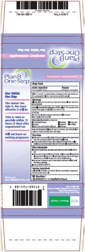 Plan B One-Step® (levonorgestrel 1.5 mg), 1s Unit-Dose Box, Part 2 of 3