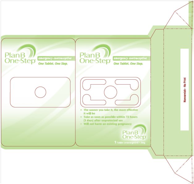 Plan B One-Step® (levonorgestrel 1.5 mg), 1s CLINIC Unit-Dose Box, Part 1 of 3