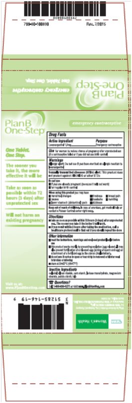 Plan B One-Step® (levonorgestrel 1.5 mg), 1s CLINIC Unit-Dose Box, Part 2 of 3