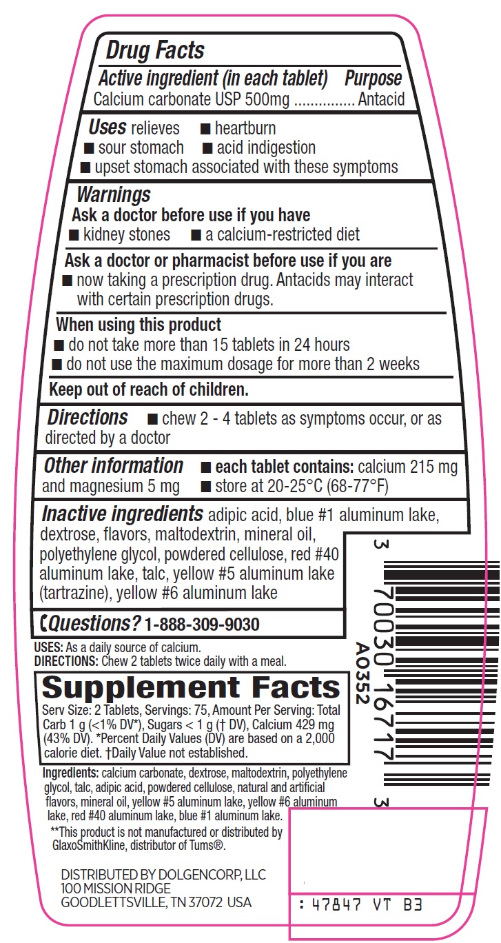 Antacid Calcium Supplement Front Label Image