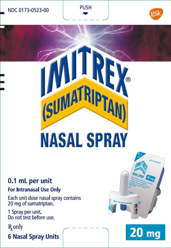 Imitrex Nasal 20 mg 6 count carton