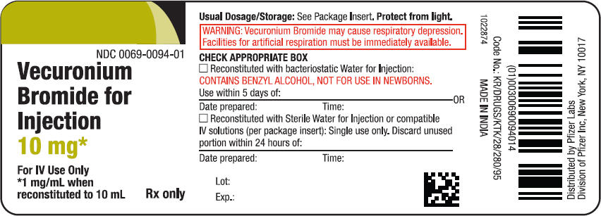 PRINCIPAL DISPLAY PANEL - 10 mg Vial Label